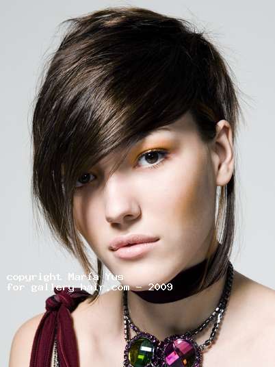 Fotos de peluquería: Asimétrico - Castaño - Media melena 