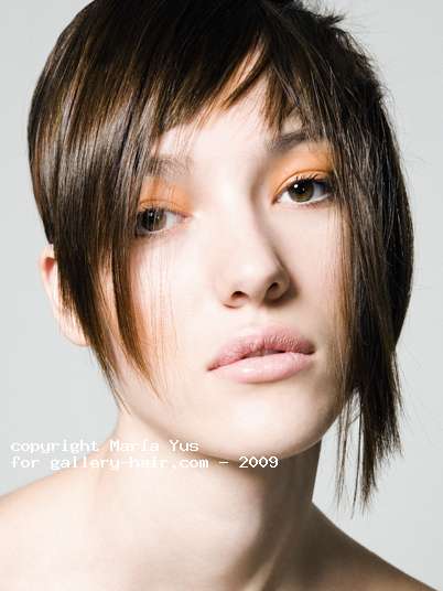 Fotos de peluquería: Asimétrico - Castaño - Media melena 