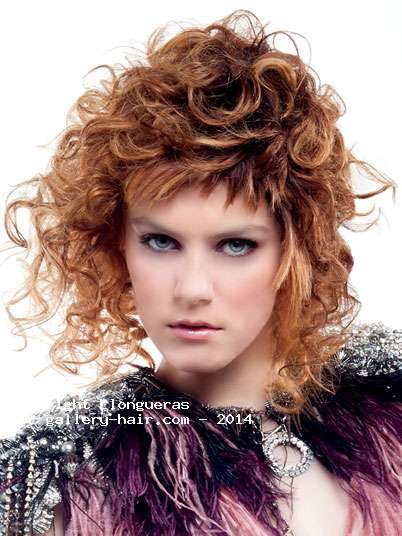 Fotos de peluquería: Rizos - Castaño - Media melena 