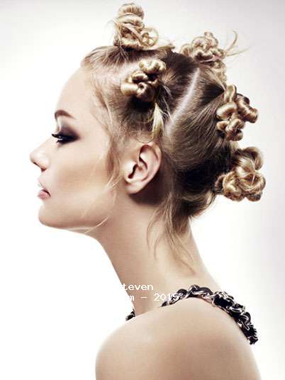 Fotos de peluquería: Recogidos - Rubio - Media melena 