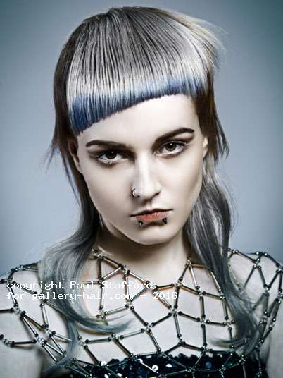Fotos de peluquería: Escalados - Gris - Media melena 