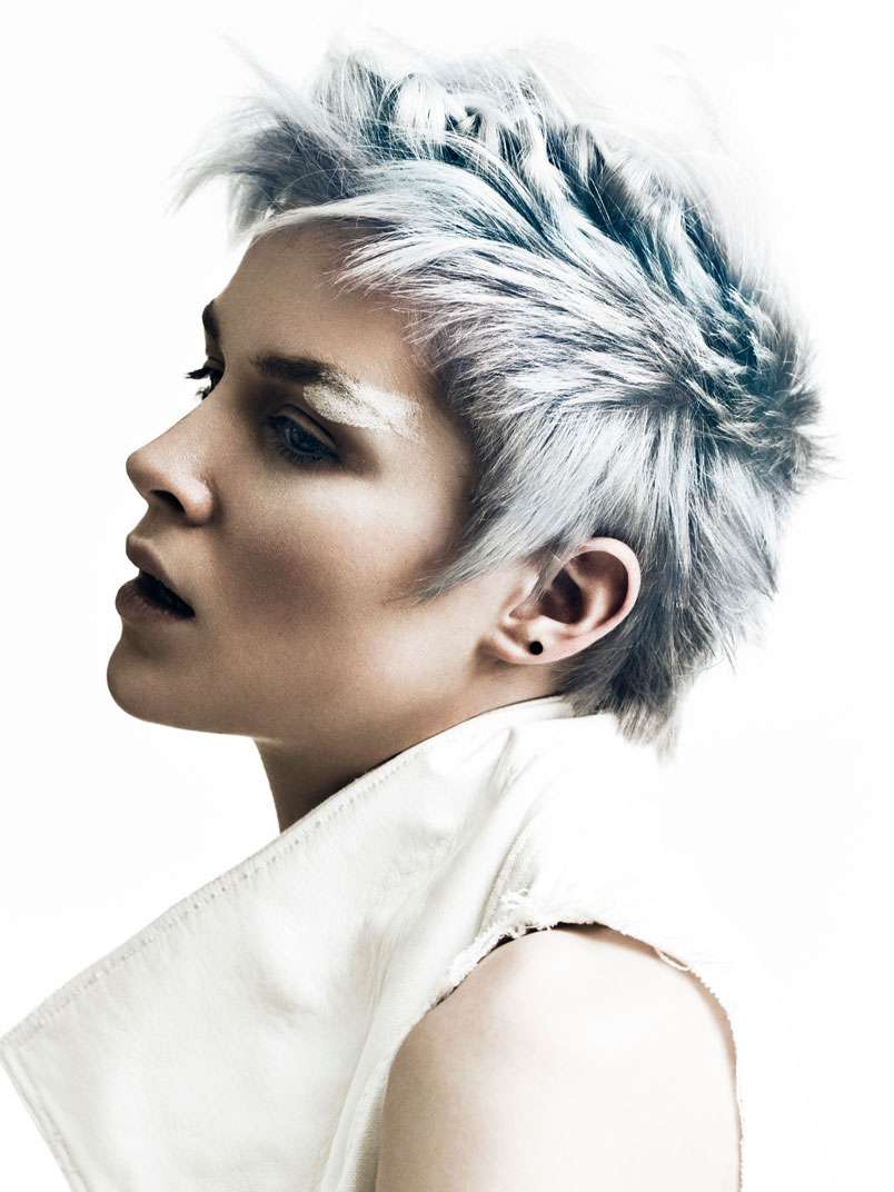 Fotos de peluquería: Desfilados - Gris - Corto 