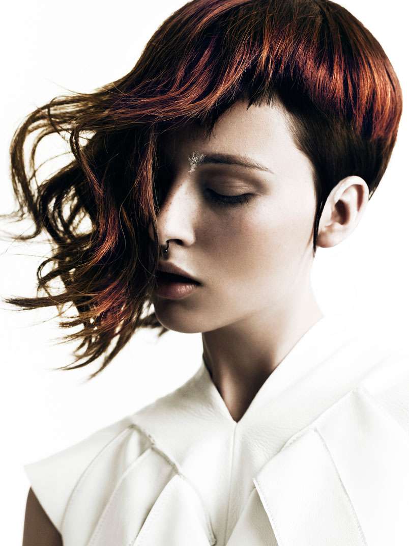 Fotos de peluquería: Asimétrico - Rojizos - Media melena 