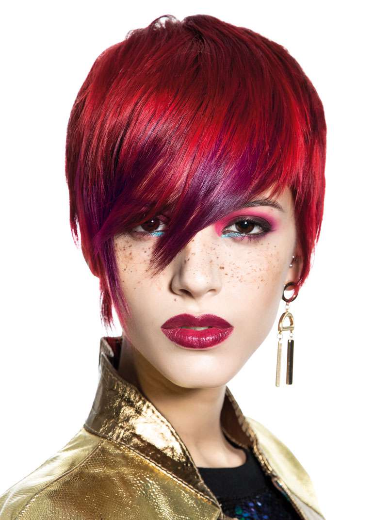 Fotos de peluquería: Desfilados - Rojizos - Corto 