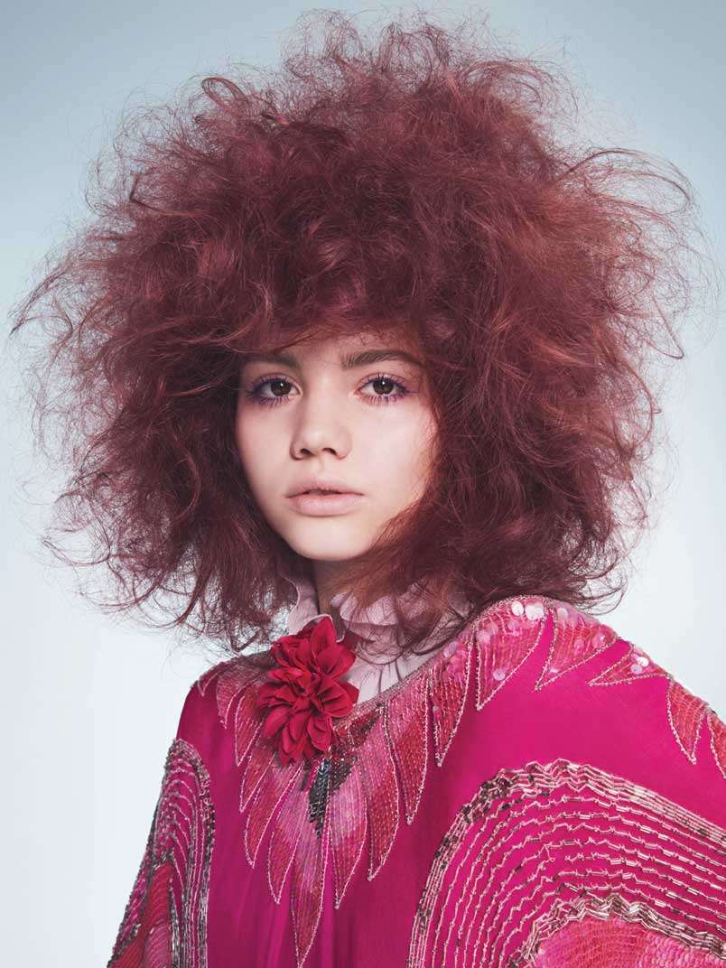 Fotos de peluquería: Rizos - Rojizos - Media melena 